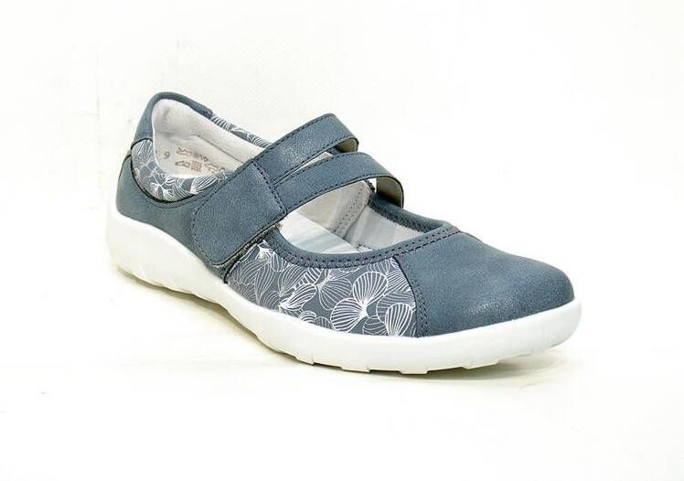 Remonte Dames Bandschoen R3510-12 Jeansblauw Print - Foto 3