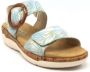 Remonte Blauw Witte Platte Sandalen Vrouwen - Thumbnail 3