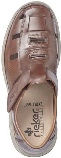 Rieker Bruine Leren Sandaal met Comfortabel Voetbed Brown Heren - Foto 13