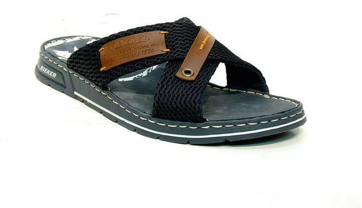 Rieker Slippers zomerschoen slippers badschoen met contrastdetails - Foto 5