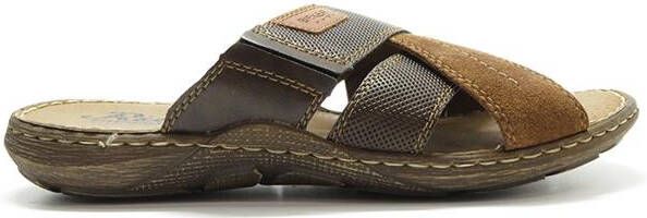 Rieker Kruisband Slippers bruin Synthetisch Heren - Foto 9