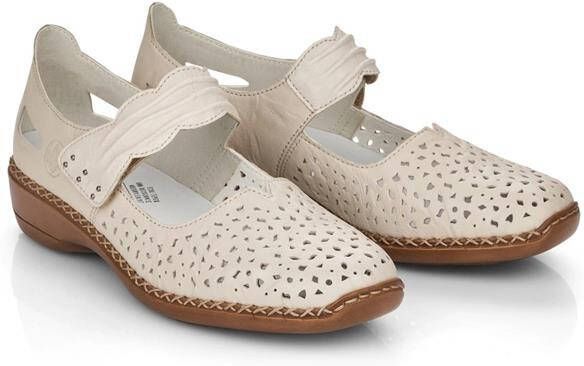 Rieker -Dames off-white-crÈme-ivoorkleur ballerina's & mocassins - Foto 7