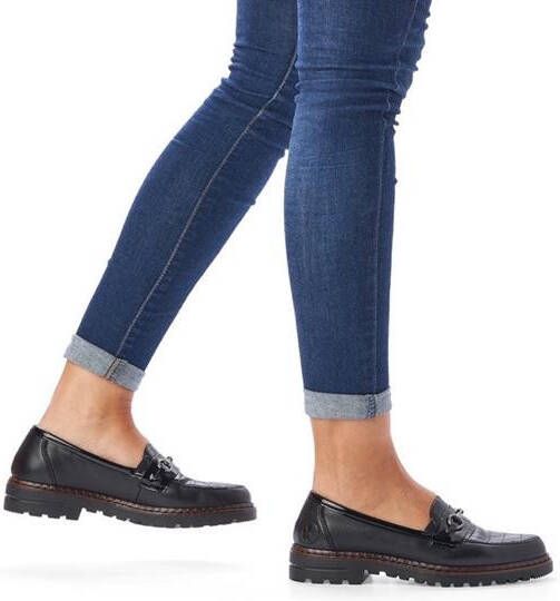 Rieker Comfortabele zwarte instappers Black Dames - Foto 6