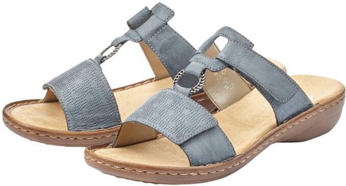 Rieker Dames slippers Open Teen licht blauw - Foto 4