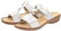 Rieker -Dames off-white ecru parel slippers & muiltjes - Thumbnail 5