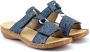 Rieker Slipper 628P9-14 Blauw Zilver Zacht Voetbed - Thumbnail 2
