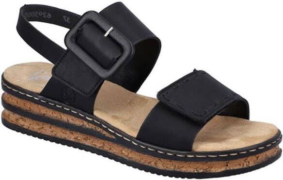 Rieker Witte Speelse Sandaal met Klittenbandsluiting White Dames - Foto 7