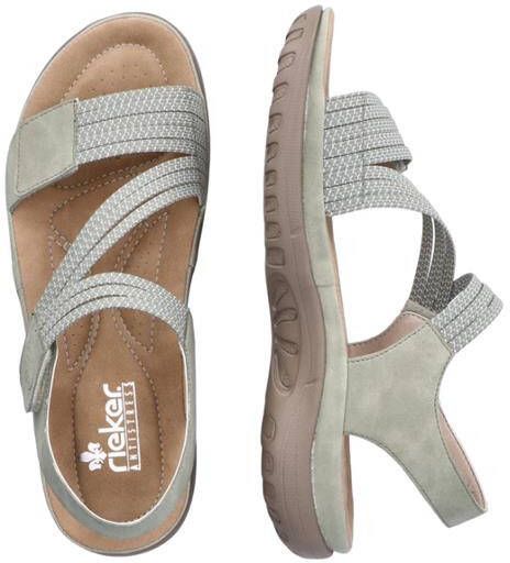 Rieker Sandalen zomerschoen sandaal sleehak met elastieken - Foto 7