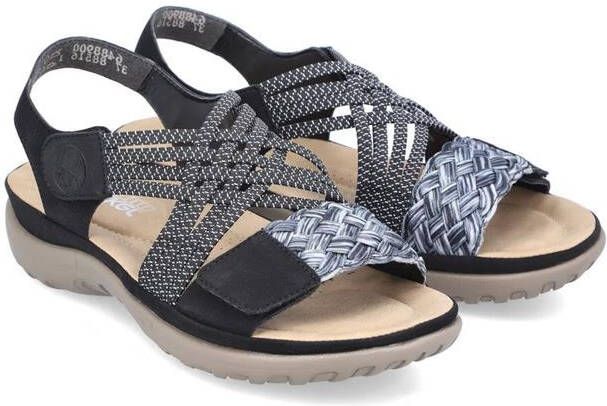 Rieker Sandalen zomerschoen sandaal sleehak met gevlochten bandage - Foto 7