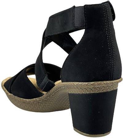 Rieker Zwarte Synthetische Hoge Hak Sandalen Black Dames - Foto 4