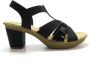 Rieker Sandalen met hak zwart Nubuck Dames - Thumbnail 2