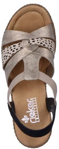 Rieker Elegante Comfortabele Sandalette Zwart Zilver Multicolor Dames - Foto 7