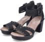 Rieker Zwarte Synthetische Hoge Hak Sandalen Black Dames - Thumbnail 5