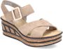 Rieker Zwarte taupe synthetische sandalette met 5 cm hak Beige Dames - Thumbnail 4