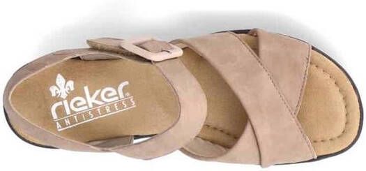Rieker Zwarte taupe synthetische sandalette met 5 cm hak Beige Dames - Foto 9