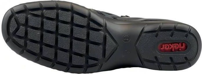 Rieker Comfortabele Blauwe Veterlaars met Dierenprint en Metallic Blauwe Lak Blauw Dames - Foto 5