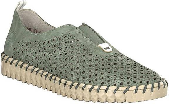 Rieker Mintgroene Instappers met Ademend Design Green Dames - Foto 5