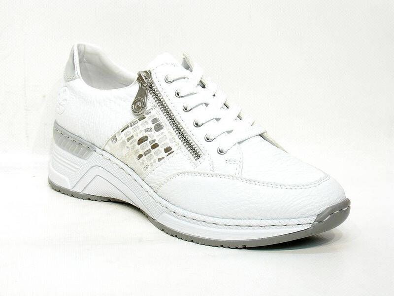 Rieker Sneakers met sleehak veterschoen lage schoen sneaker met losse inlegzool smalle vorm - Foto 8