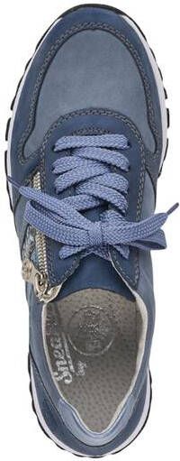 Rieker Blauwe Leren Sneaker met Print Detail Multicolor Dames - Foto 5