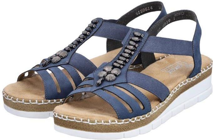 Rieker Sandalen zomerschoen sandaal sleehak met modieuze decoratieve elementen - Foto 11