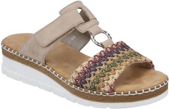 Rieker Kleurrijke Gevlochten Comfort Slipper Multicolor Dames - Foto 7