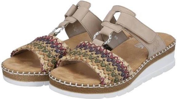 Rieker Kleurrijke Gevlochten Comfort Slipper Multicolor Dames - Foto 8