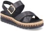 Rieker Comfortabele Leren Sandalen met Verhoogde Zool Black Dames - Thumbnail 7