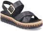 Rieker Comfortabele Leren Sandalen met Verhoogde Zool Black Dames - Thumbnail 2