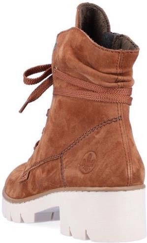 Rieker Stijlvolle Suède Veterlaarzen Brown Dames - Foto 6