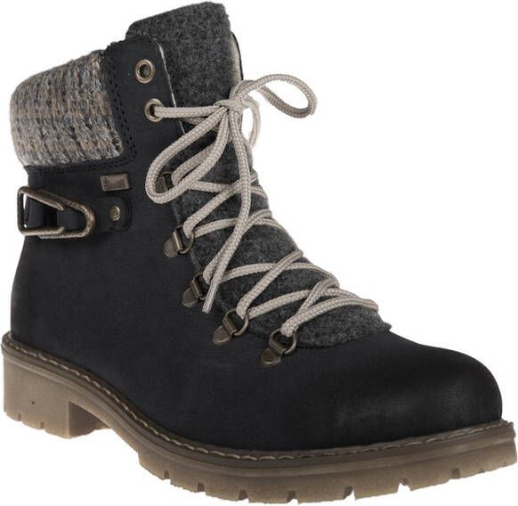 Rieker Winterlaarsjes winterlaarzen veterschoenen met gebreide rand en -tex - Foto 10