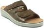 Rohde Dames Slippers Met Klittenband Sluiting Goud - Thumbnail 3