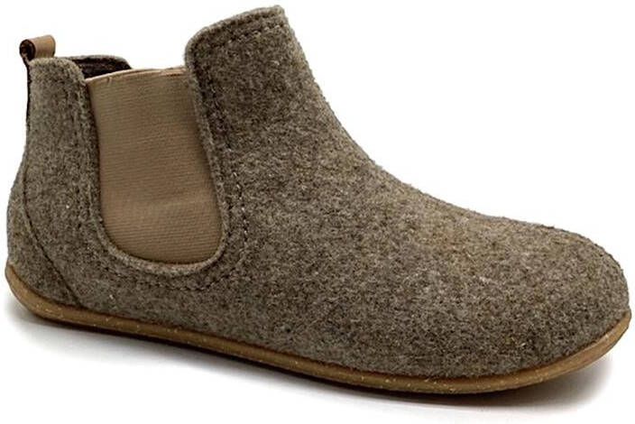 Rohde Taupe Gesloten Bontgevoerde Pantoffel - Foto 3