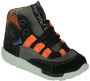 Shoesme RF21W041 C hoge leren sneakers zwart oranje - Thumbnail 2