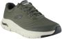 Skechers Groene Textiel Wasbare Sneaker met Arch Fit en AirCooled Memory Foam Groen Heren - Thumbnail 3