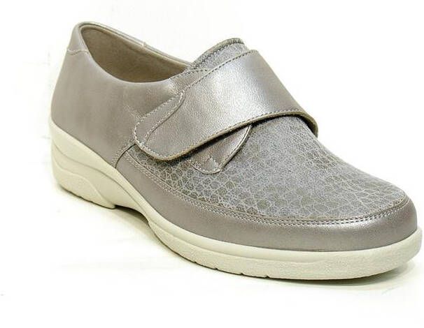 Solidus Solid 40169 Taupe kleurige brede dames klittenbandschoenen - Foto 10