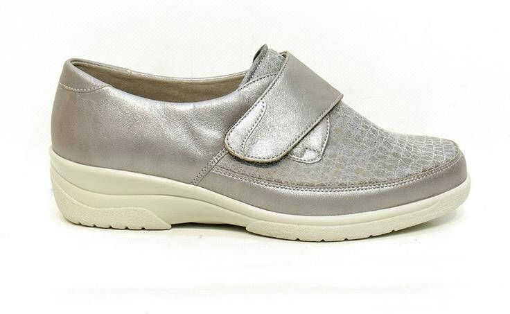 Solidus Solid 40169 Taupe kleurige brede dames klittenbandschoenen - Foto 9