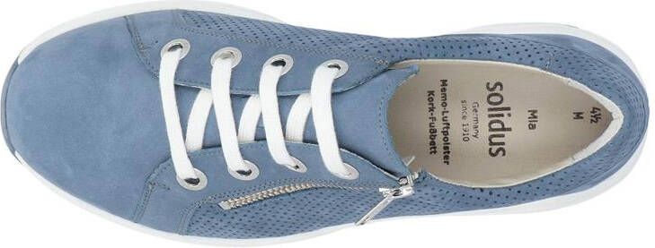 Solidus Solid 80443 Lichtblauwe extra brede dames sneaker wijdte - Foto 2