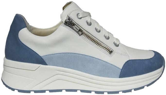 Solidus Dames Veterschoenen Karma Jeans Weiss Jeansblauw - Foto 4