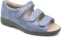 Solidus Solid 80369 Blauwe dames sandaal met dichte hiel wijdte H - Thumbnail 2