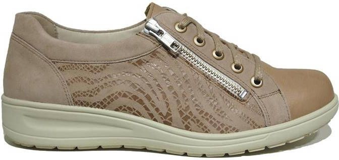 Solidus -Dames taupe sneaker-sportief