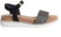 Tamaris Suède Kurk Hoge Hak Sandalen Black Dames - Thumbnail 5