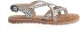 VINGINO Coco leren sandalen met dierenprint wit zwart Meisjes Leer Dierenprint 32 - Thumbnail 6