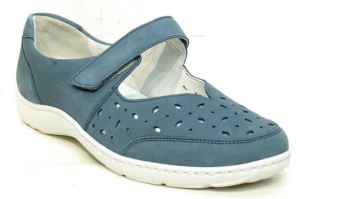 Waldläufer Dames Bandschoen 496325-191-263 Jeansblauw Wijdte H (38.5) - Foto 2