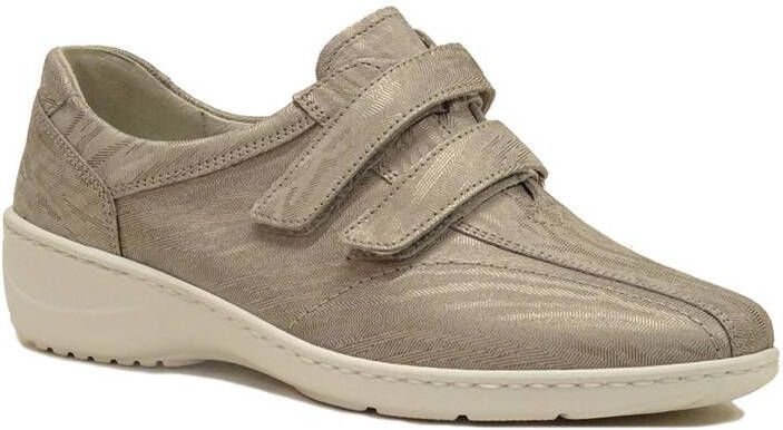 Waldläufer Dames Klittenbandschoen 607302 133 071 Lichtgrijs Glans Wijdte K - Foto 3