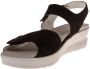 Lloyd Comfortabele leren sandalen met sleehak Black Dames - Thumbnail 3