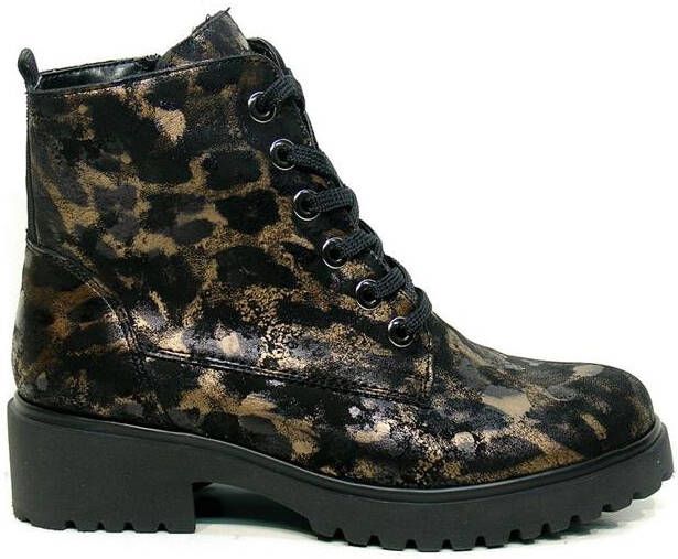 Wäldlaufer Waldlaufer Enkellaarsjes Dames Laarzen Damesschoenen Leer Leopardprint 716801 Leopard - Foto 6