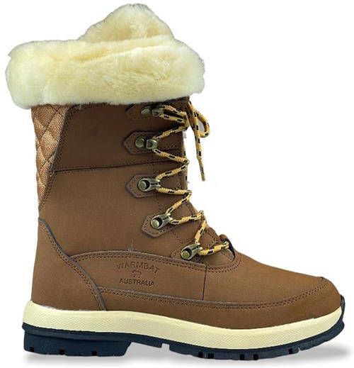 Warmbat Laarzen Vrouwen bruin crème geel - Foto 3