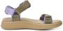 Woden Stijlvolle en comfortabele Line sandaal met verstelbare bandjes en leren details Purple Dames - Thumbnail 2