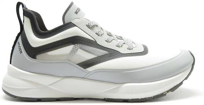 Woden Transparante Sportieve Sneaker met Gerecycled Textiel en Leren Details Gray Heren - Foto 5