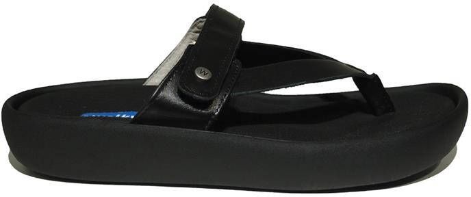 Wolky Zomerse Zwarte Leren Flip-Flops voor Vrouwen Black Dames - Foto 4